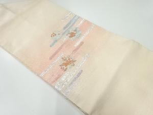 花喰鳥模様織出し名古屋帯